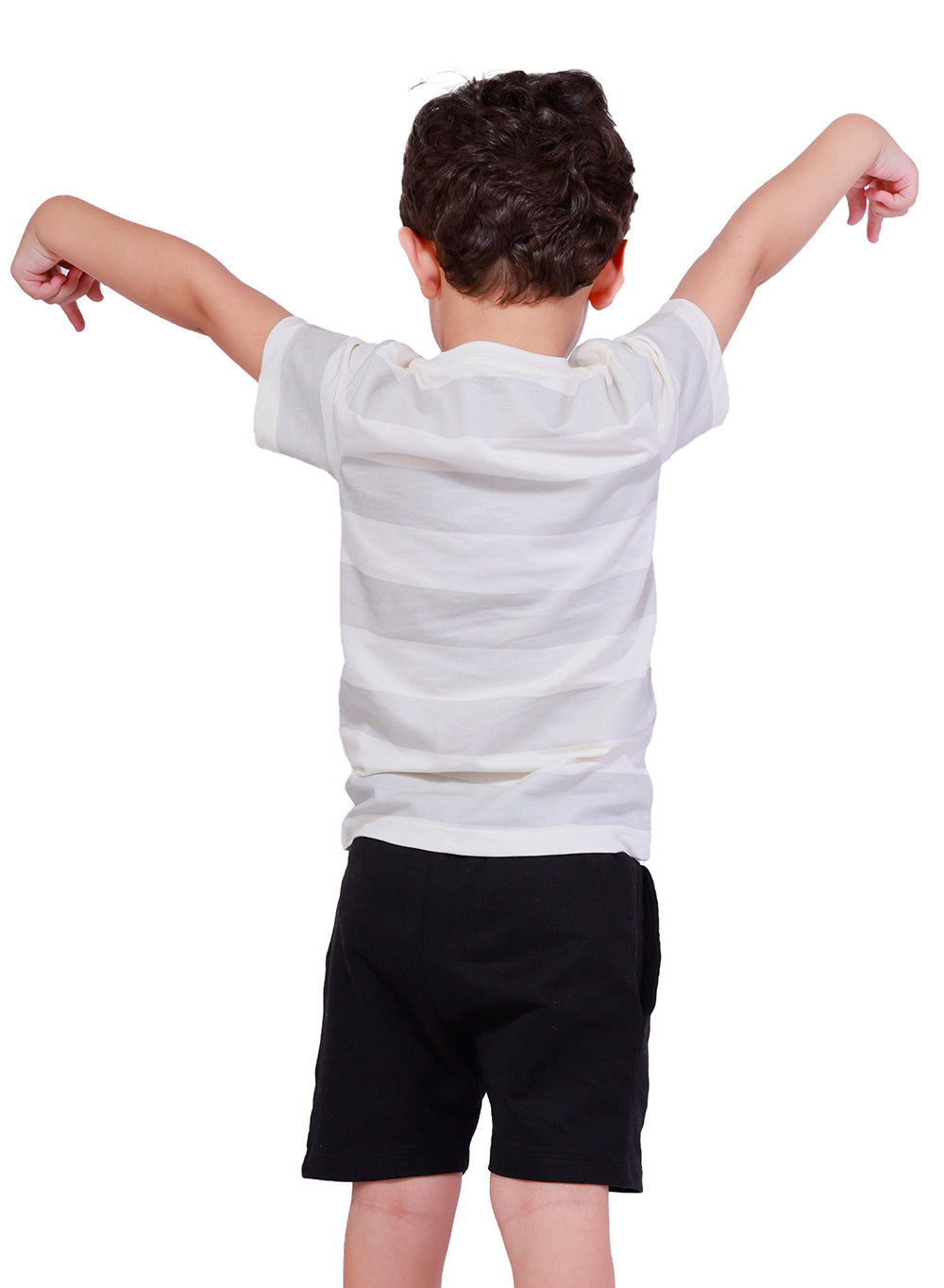 Short Sleeve Toddler Boys Graphic T-shirts Made of Pure Cotton Fabric